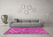 Machine Washable Persian Pink Traditional Rug in a Living Room, wshtr2670pnk