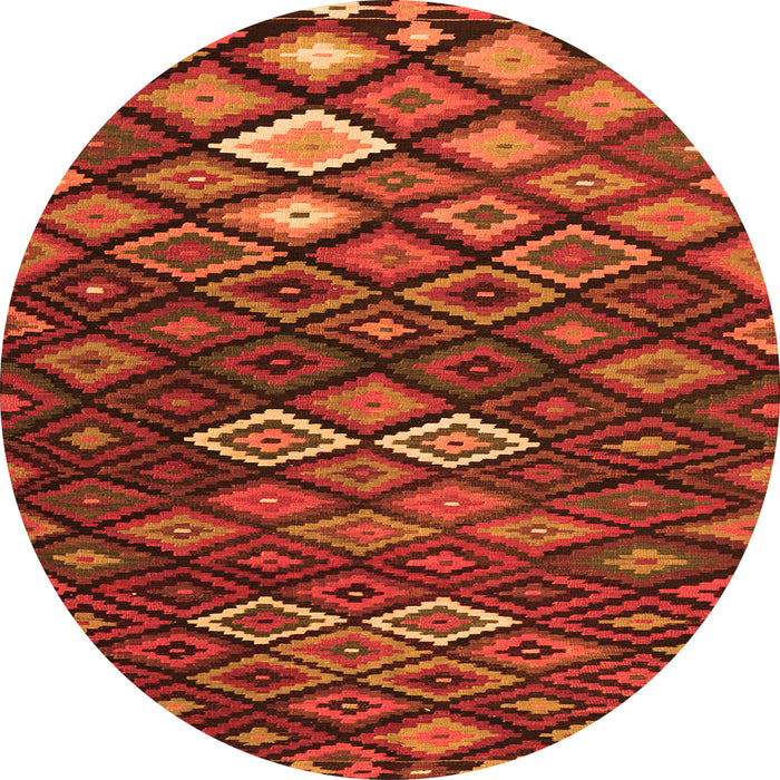 Machine Washable Persian Orange Traditional Area Rugs, wshtr2671org