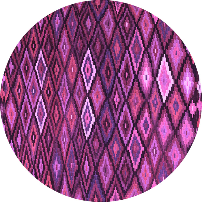 Round Persian Purple Traditional Rug, tr2671pur