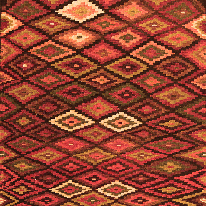 Serging Thickness of Machine Washable Persian Orange Traditional Area Rugs, wshtr2671org