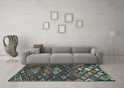 Machine Washable Persian Light Blue Traditional Rug in a Living Room, wshtr2671lblu