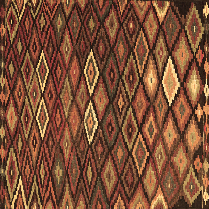 Square Machine Washable Persian Brown Traditional Rug, wshtr2671brn