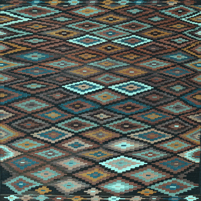 Square Machine Washable Persian Light Blue Traditional Rug, wshtr2671lblu