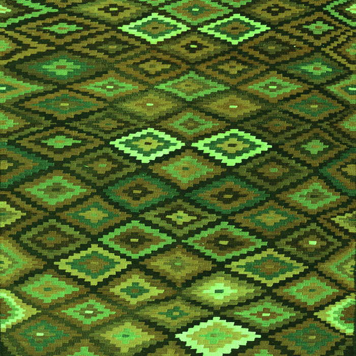 Serging Thickness of Machine Washable Persian Green Traditional Area Rugs, wshtr2671grn