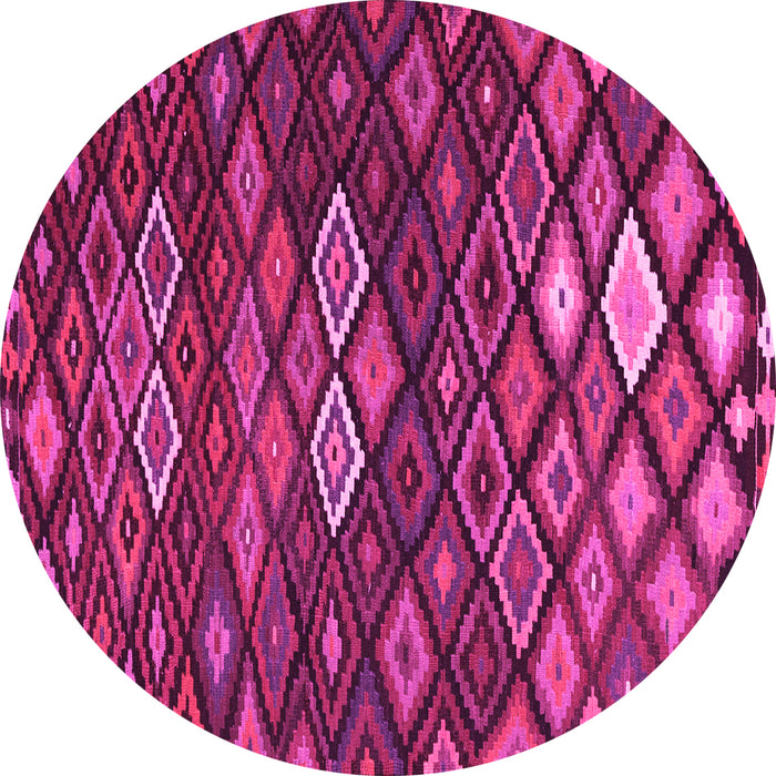 Round Persian Pink Traditional Rug, tr2671pnk