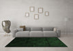 Machine Washable Persian Emerald Green Traditional Area Rugs in a Living Room,, wshtr2672emgrn