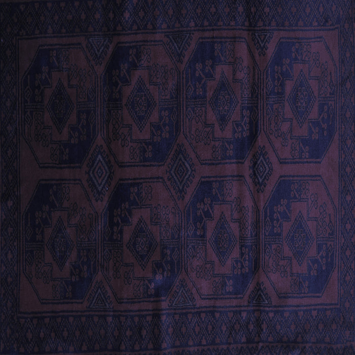 Square Machine Washable Persian Blue Traditional Rug, wshtr2672blu