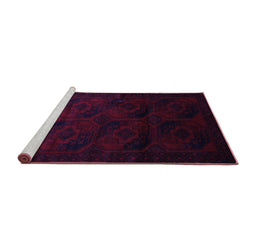 Sideview of Machine Washable Persian Purple Traditional Area Rugs, wshtr2672pur