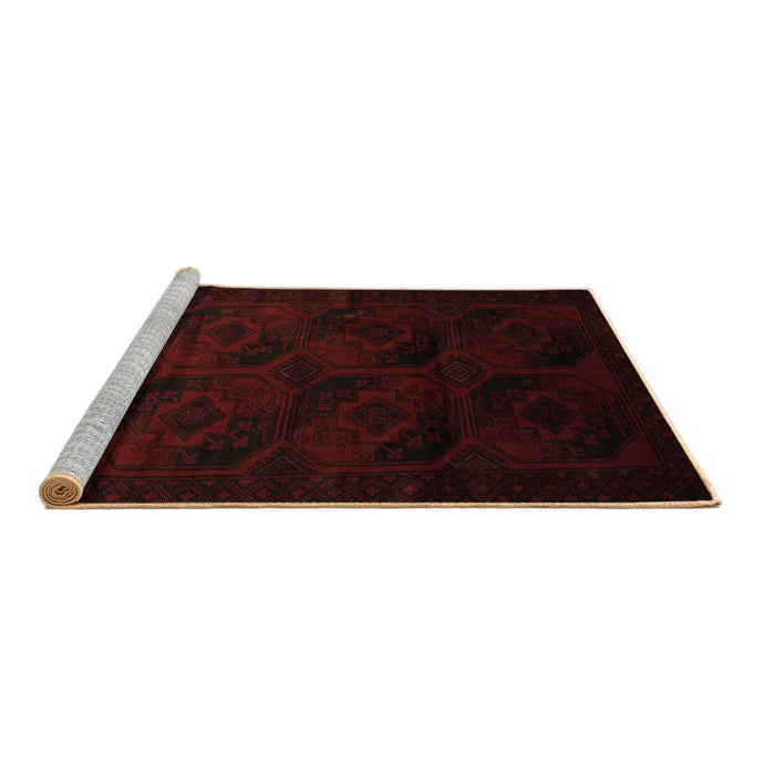 Sideview of Machine Washable Persian Brown Traditional Rug, wshtr2672brn