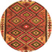 Square Persian Orange Traditional Rug, tr2673org