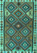 Machine Washable Persian Turquoise Traditional Area Rugs, wshtr2673turq