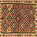 Square Persian Brown Traditional Rug, tr2673brn