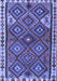 Machine Washable Persian Blue Traditional Rug, wshtr2673blu