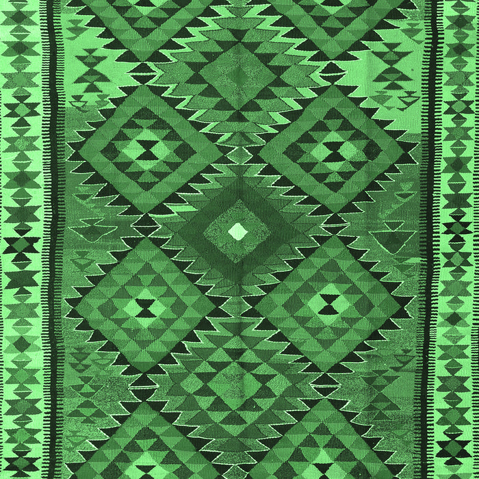 Machine Washable Persian Emerald Green Traditional Area Rugs, wshtr2673emgrn