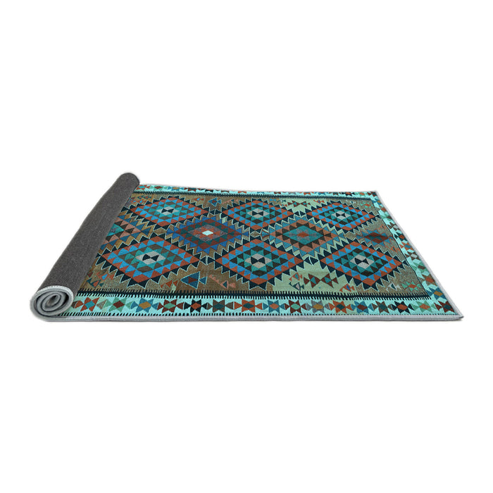 Sideview of Persian Light Blue Traditional Rug, tr2673lblu