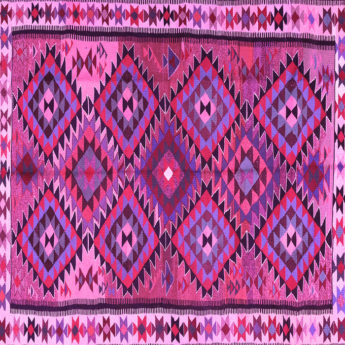 Square Machine Washable Persian Pink Traditional Rug, wshtr2673pnk