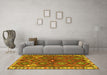 Machine Washable Persian Yellow Traditional Rug in a Living Room, wshtr2673yw