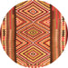 Square Southwestern Orange Country Rug, tr2674org