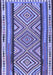 Machine Washable Southwestern Blue Country Rug, wshtr2674blu