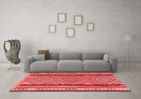 Machine Washable Southwestern Red Country Rug, wshtr2674red