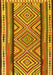 Machine Washable Southwestern Yellow Country Rug, wshtr2674yw