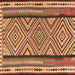 Square Southwestern Brown Country Rug, tr2674brn