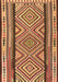 Machine Washable Southwestern Brown Country Rug, wshtr2674brn