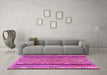 Machine Washable Southwestern Pink Country Rug in a Living Room, wshtr2674pnk