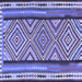 Square Southwestern Blue Country Rug, tr2674blu