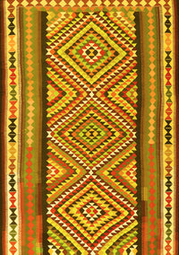 Southwestern Yellow Country Rug, tr2674yw