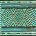 Square Machine Washable Southwestern Turquoise Country Area Rugs, wshtr2674turq