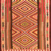 Serging Thickness of Southwestern Orange Country Rug, tr2674org