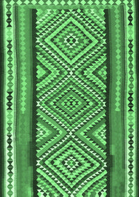 Southwestern Emerald Green Country Rug, tr2674emgrn