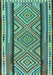 Southwestern Turquoise Country Rug, tr2674turq