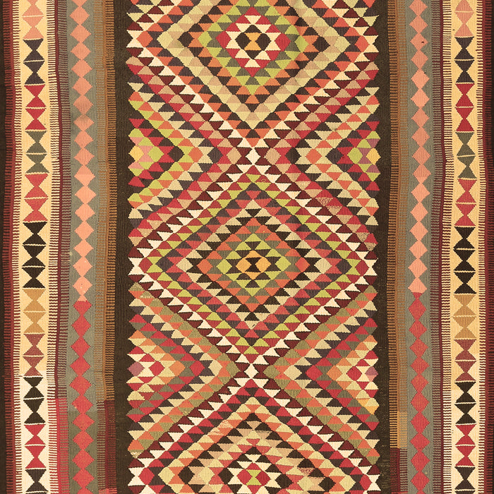 Southwestern Brown Country Rug, tr2674brn