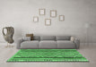 Machine Washable Southwestern Emerald Green Country Area Rugs in a Living Room,, wshtr2674emgrn