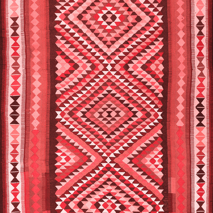 Machine Washable Southwestern Red Country Rug, wshtr2674red