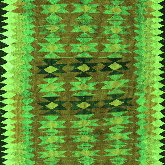 Southwestern Green Country Rug, tr2675grn