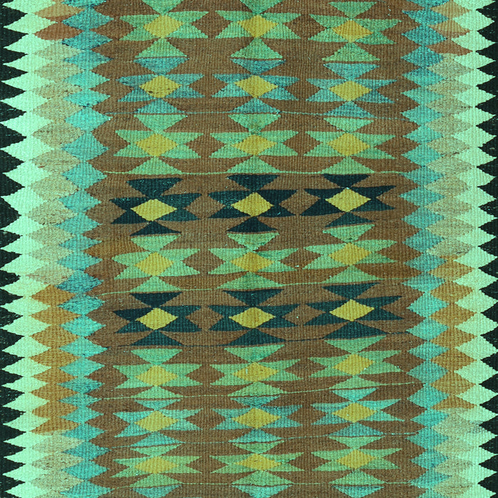 Southwestern Turquoise Country Rug, tr2675turq