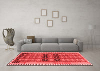 Machine Washable Southwestern Red Country Rug, wshtr2675red