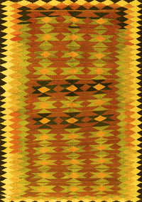 Southwestern Yellow Country Rug, tr2675yw