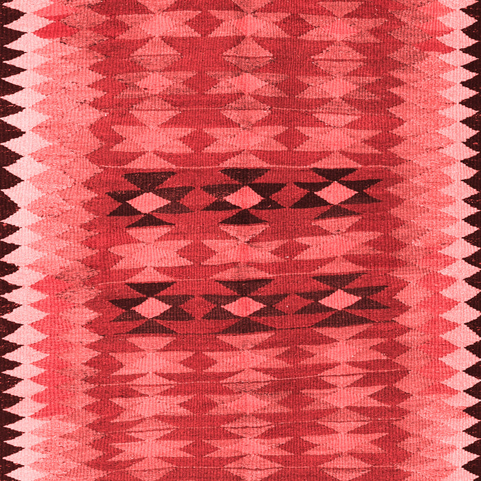 Machine Washable Southwestern Red Country Rug, wshtr2675red