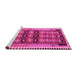 Sideview of Machine Washable Southwestern Pink Country Rug, wshtr2675pnk