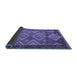 Sideview of Southwestern Blue Country Rug, tr2676blu