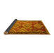 Sideview of Southwestern Yellow Country Rug, tr2676yw