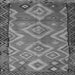 Serging Thickness of Southwestern Gray Country Rug, tr2676gry