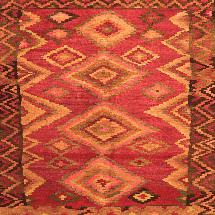 Serging Thickness of Southwestern Orange Country Rug, tr2676org