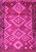 Machine Washable Southwestern Pink Country Rug, wshtr2676pnk