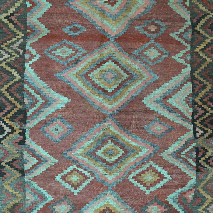 Machine Washable Southwestern Light Blue Country Rug, wshtr2676lblu