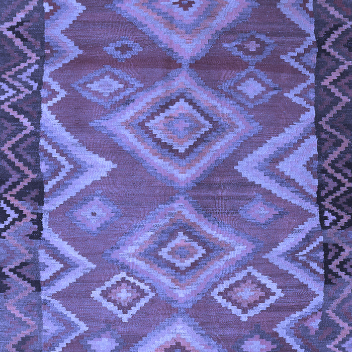 Machine Washable Southwestern Blue Country Rug, wshtr2676blu